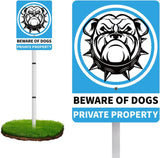 Beware Of Dog Signs For Fence,Warning Signs For Property,Dog On Premises Sign Metal,Dog On Property Sign Funny Signs For Dog Lovers 10x7 Inches