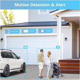 (3K 5MP & 2-Way Audio & AI Detection) Wireless Camera Outdoor, WiFi IP Bullet Surveillance Camera, Spotlight & Alarm, Night Vision, Waterproof, Cloud TF/Card Storage Cam for Home Security