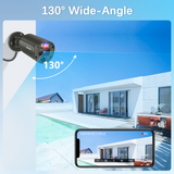 【Flashing LEDs Visual Alert】 Dual Power Supply Wired Security Camera System, Wired Cameras for Home Security, Home Video Surveillance System, NVR Security Camera System