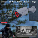 【130° Ultra Wide Angle & 90ft Super Night Vision 】 2-Way Audio Outdoor Wired Security Camera System, Home Video Surveillance & Security Cameras Systems