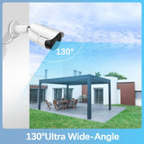 【90ft Super Night Vision & 130°Ultra Wide-Angle】 2-Way Audio Outdoor Wired Security Camera System, Home Video Surveillance & Security Cameras Systems